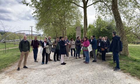 Greening Cities Partnership members visiting strategic urban greening initiatives in Pontevedra.